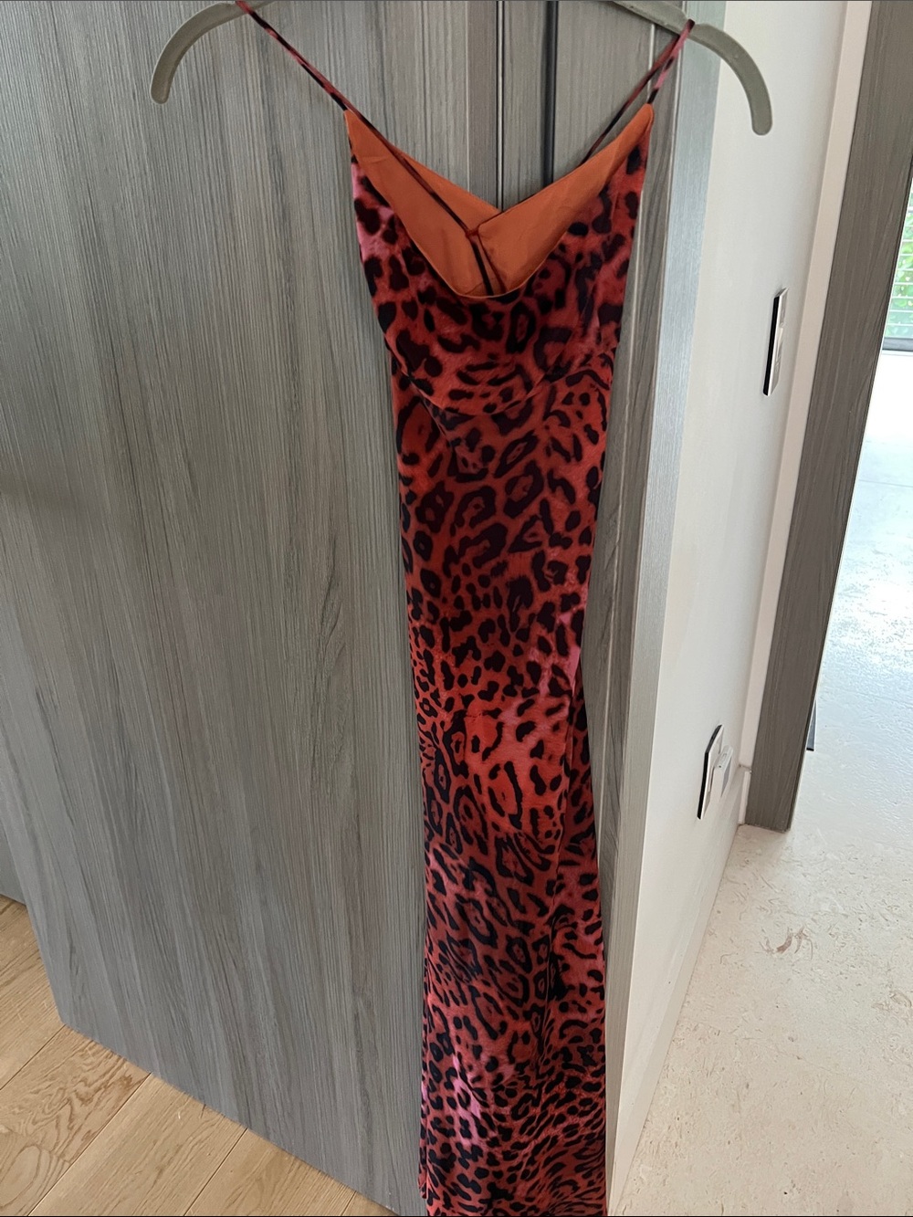 NWT $120 Kulani Kinis leopard print slip dress L - Picture 3 of 10